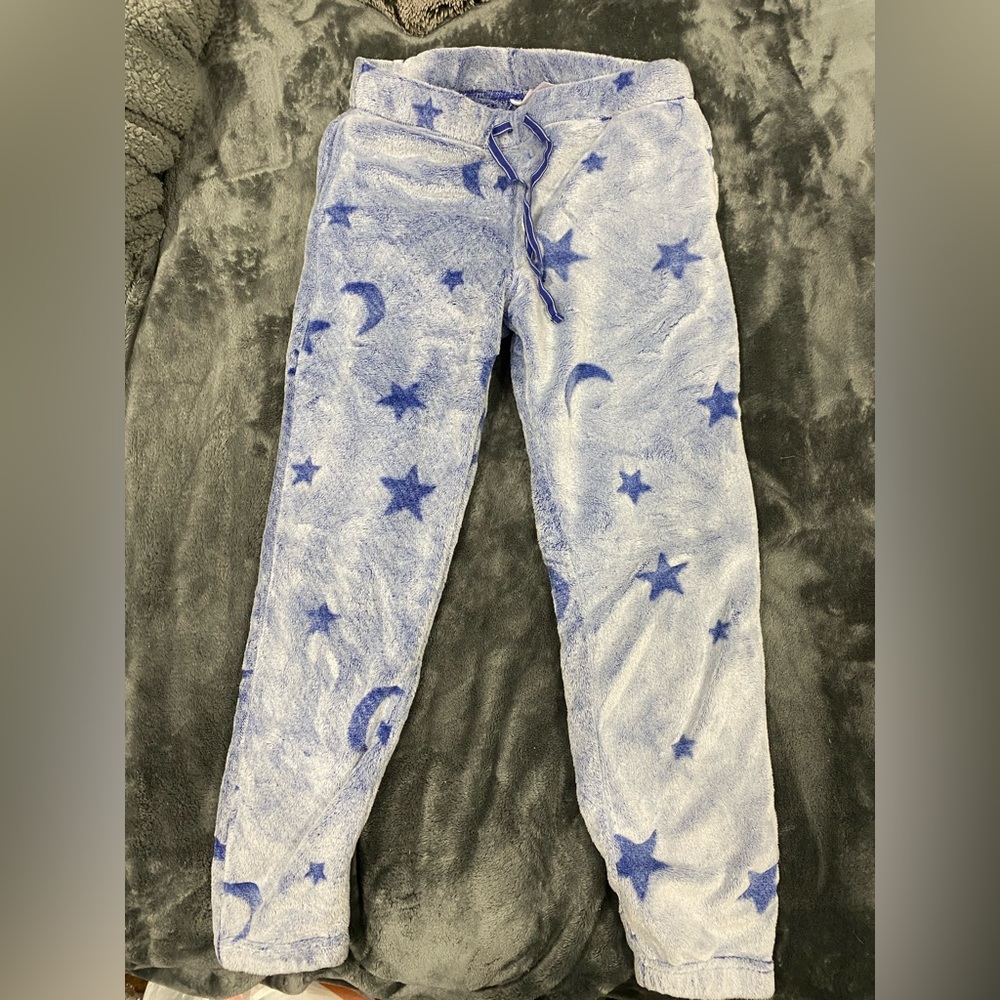 Blue fluffy moon pj pants